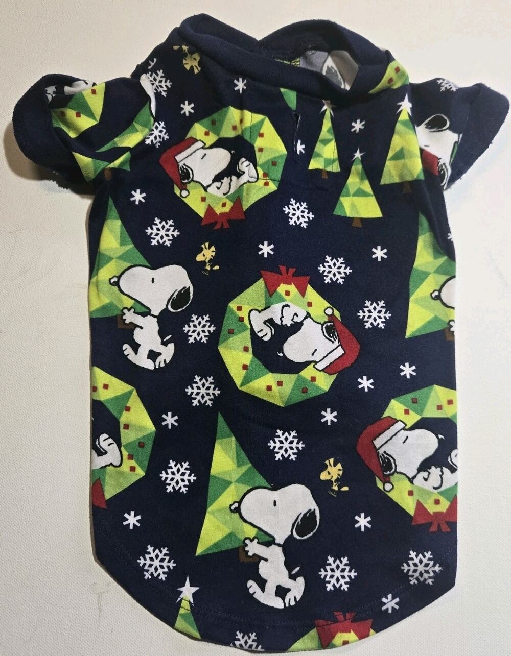 OFFICIAL PEANUTS SNOOPY CHRISTMAS HOLIDAY PET SHIRT SIZE S